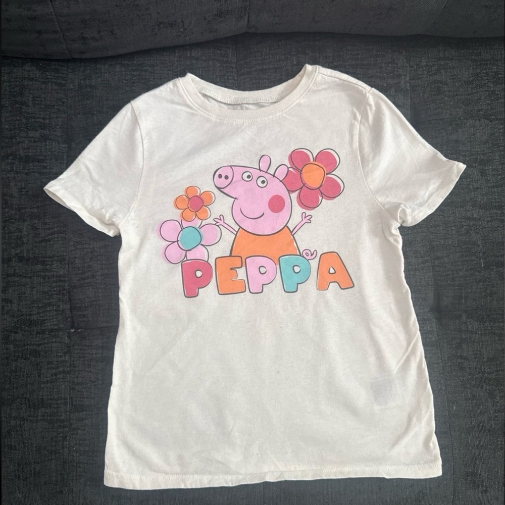 *SOLD* Old Navy Peppa Pig White Tee with Colorful Print